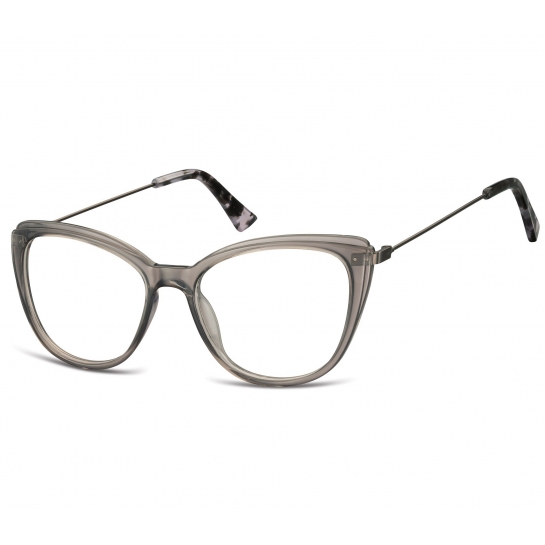 Oprawki korekcyjne okulary  Kocie Oczy zerówki damskie CP121A szare